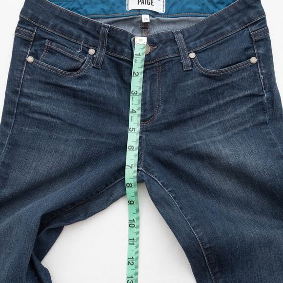 Paige Dark Wash Mid-Rise Skyline Skinny Jeans Size 26 - Picture 7 of 10